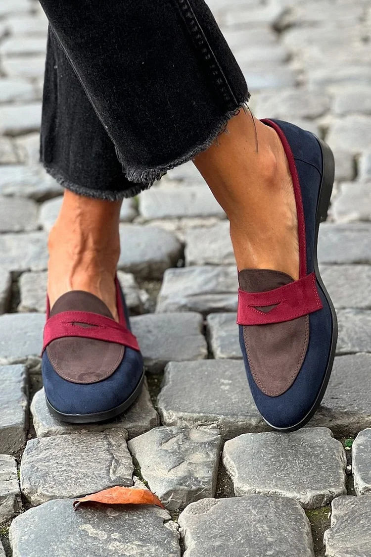 Color-Blocked Loafers