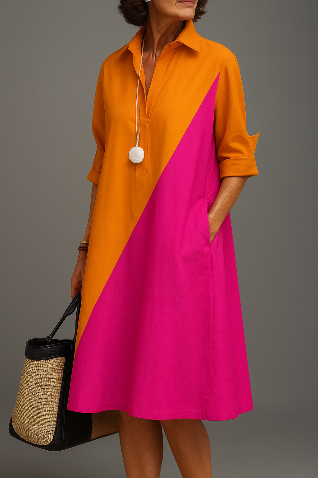 Helene - Chic Midi Dress for Effortless Elegance