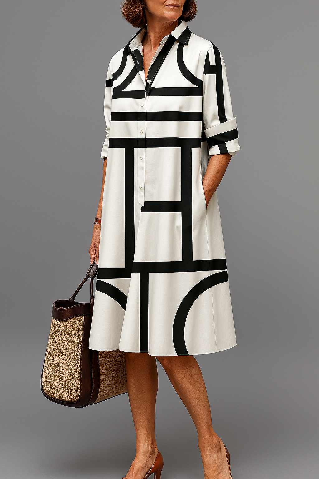 Brigitte - Elegant Luxe Midi Dress for Effortless Style