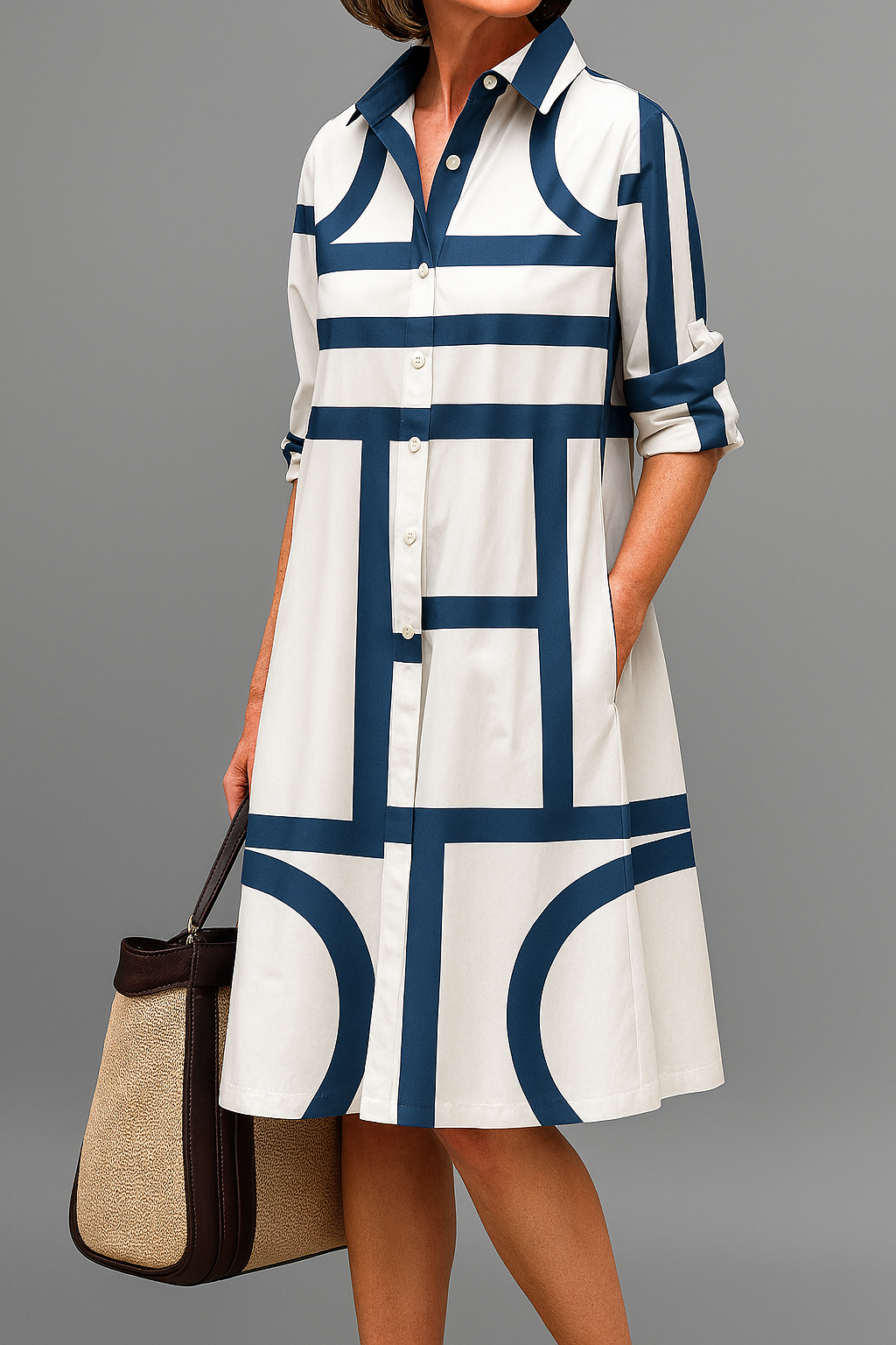 Julia - Chic Midi Dress for Effortless Elegance