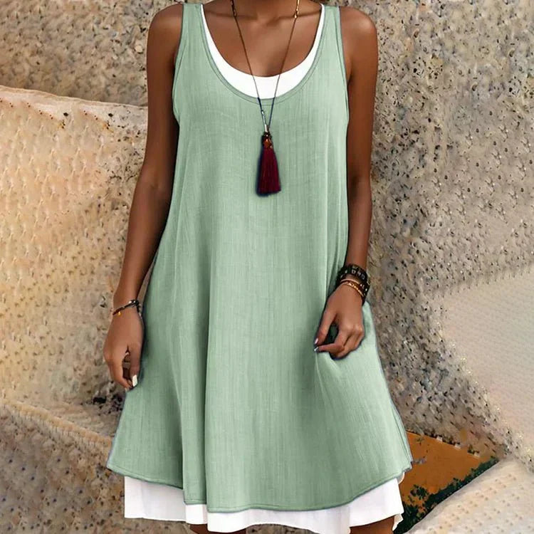 Orla Fiona | Sunlit Sleeveless Midi Dress.