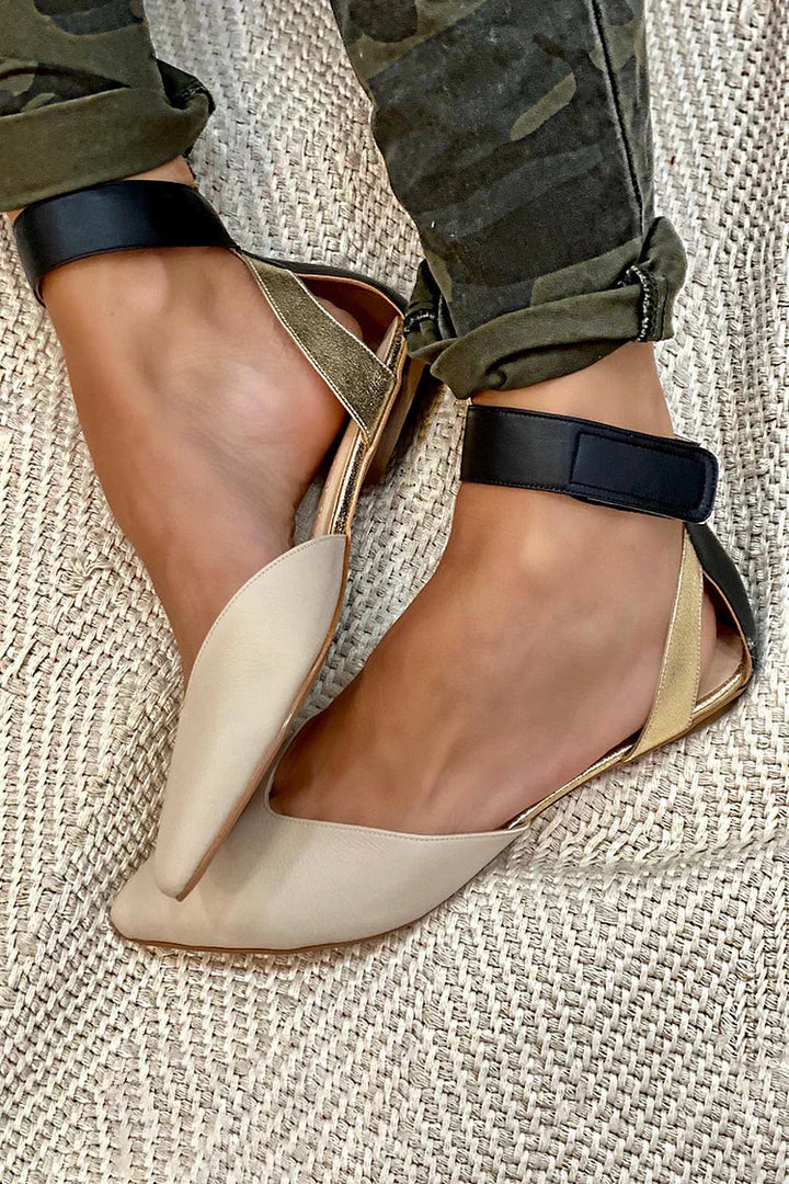 Contemporary Two-Tone Ballet Flats