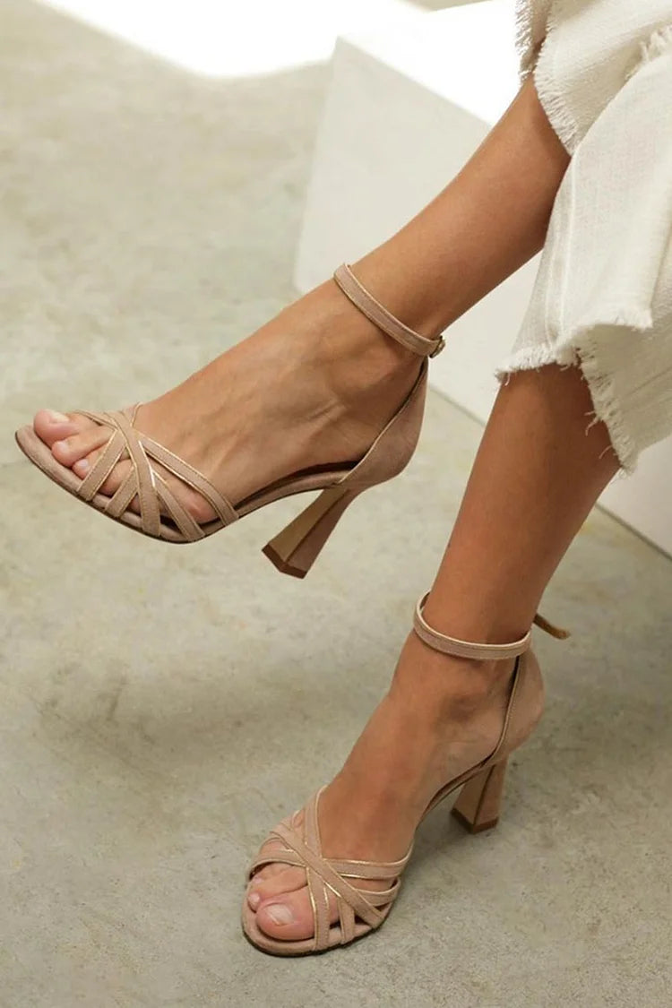 STUDIO | STRAPPY MID-HEEL SANDALS