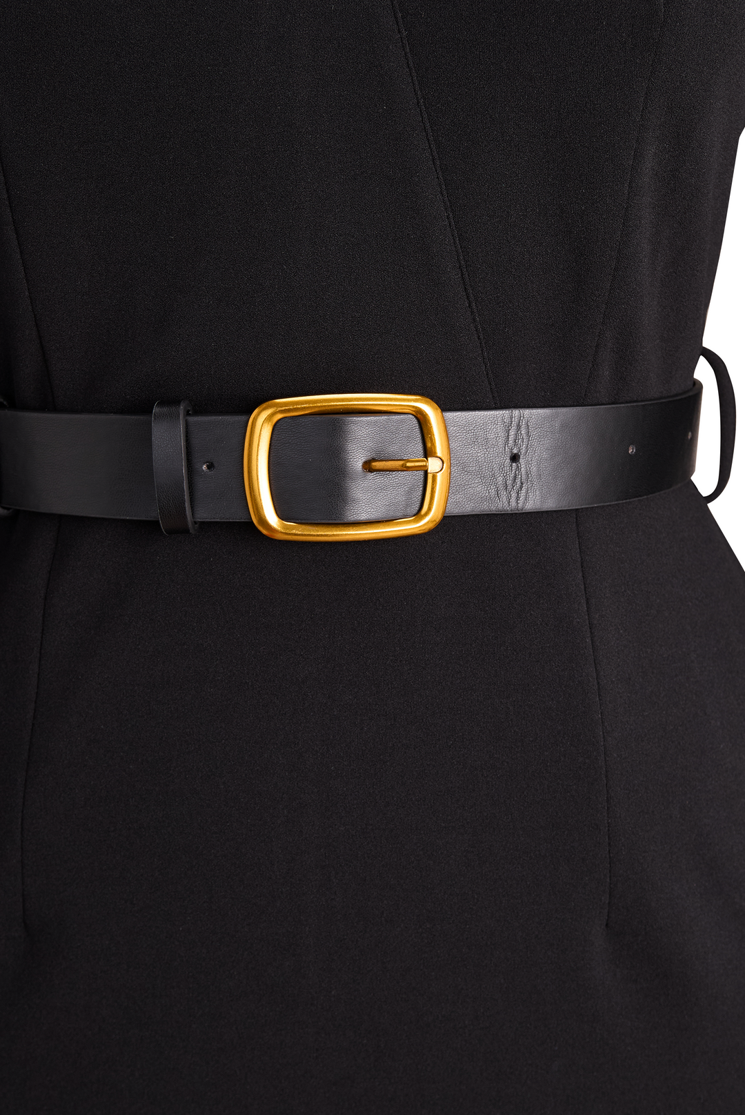 Mooyius Elegant Belted Dress with Mandarin Collar