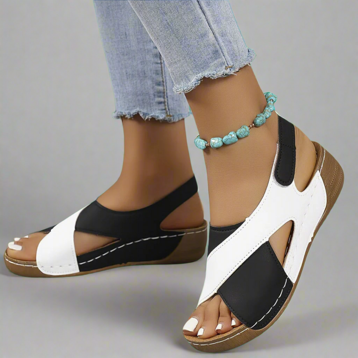 Two-Tone Slingback Sandals