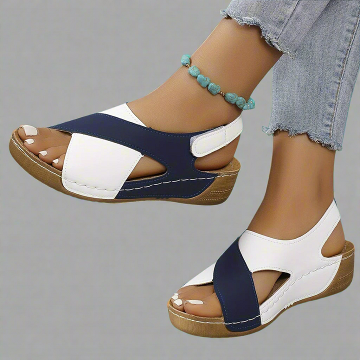 Two-Tone Slingback Sandals