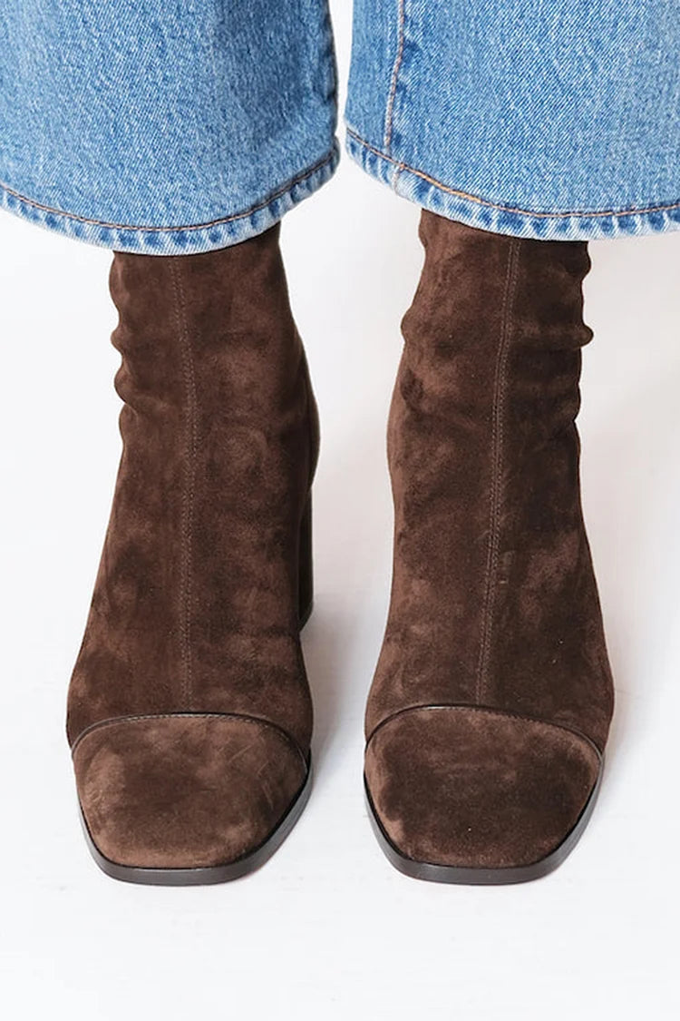 NORTHLINE STUDIO | Square Toe Heeled Boots