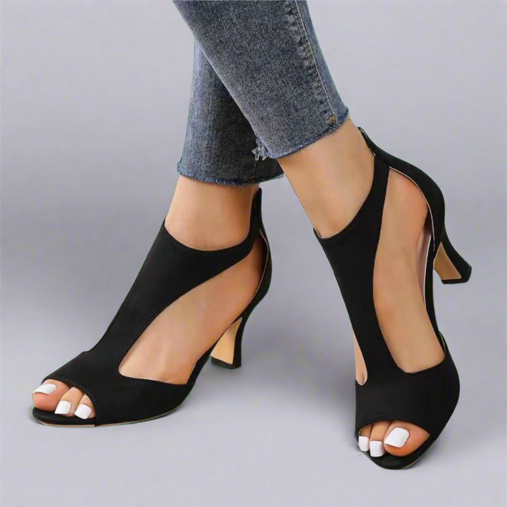 NORTHLINE STUDIO | Cutout Open-Toe Heels