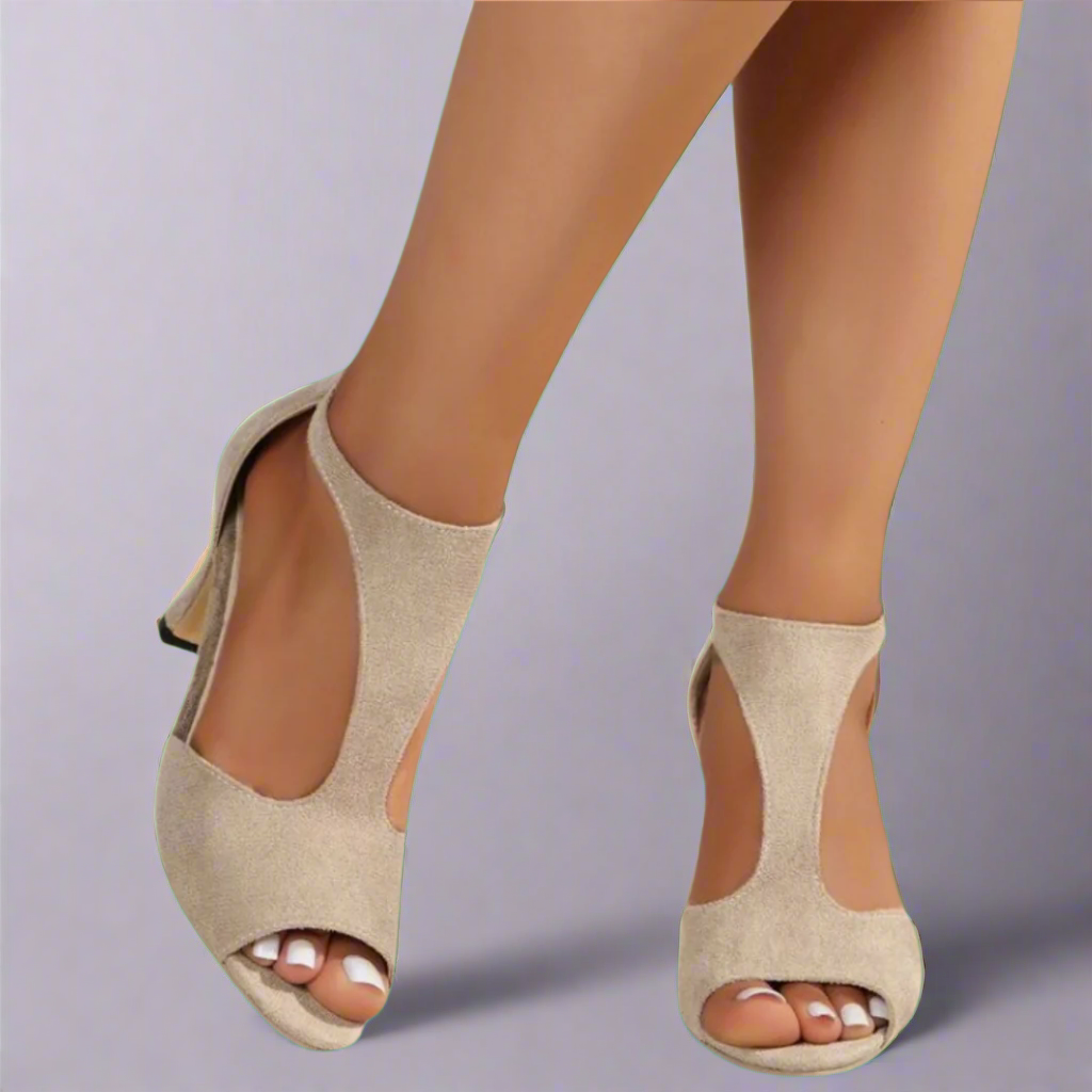 NORTHLINE STUDIO | Cutout Open-Toe Heels
