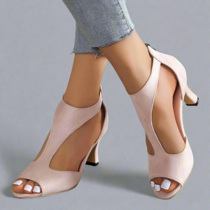 NORTHLINE STUDIO | Cutout Open-Toe Heels