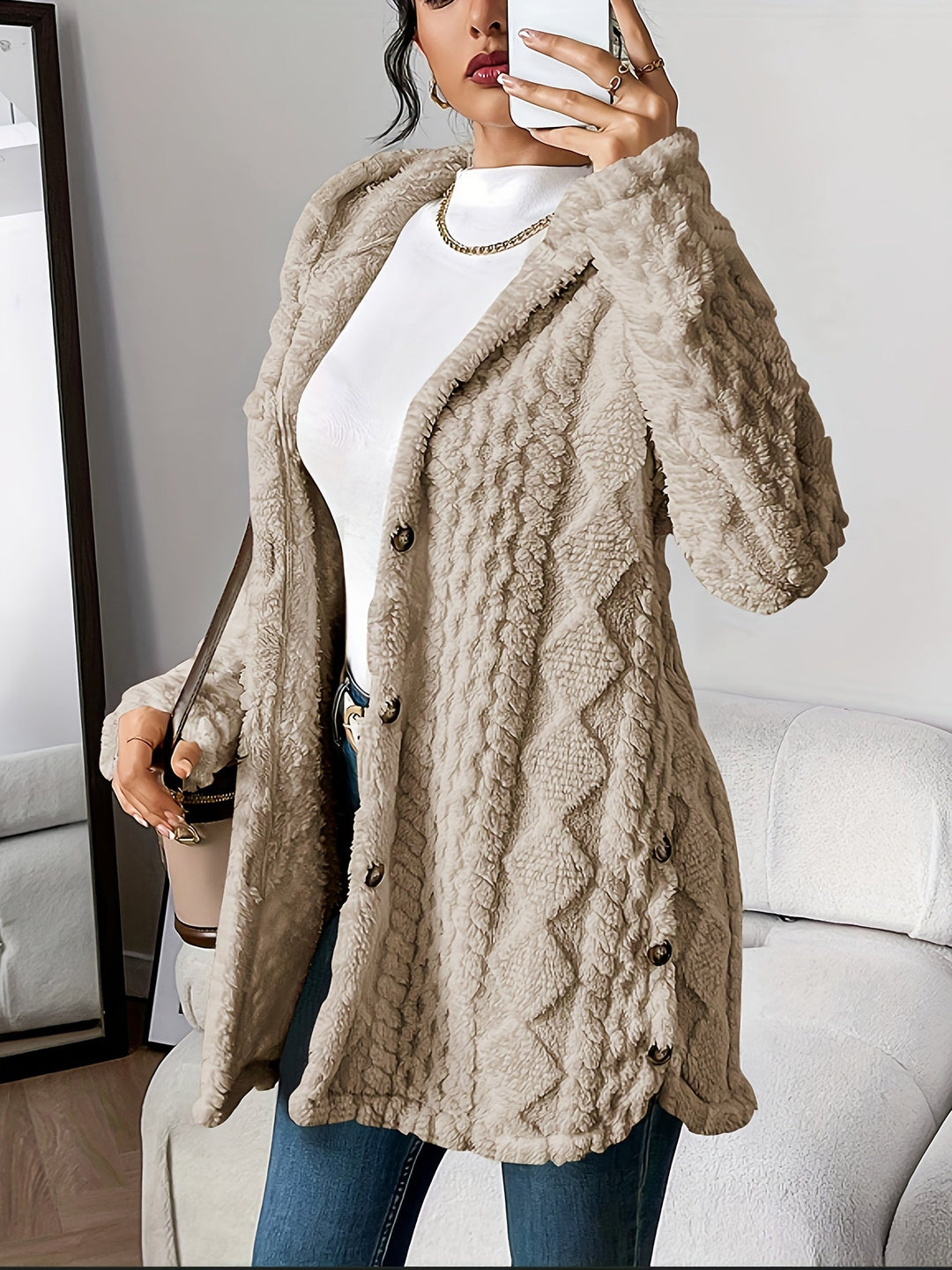 Orla Fiona | Plush Hooded Cardigan