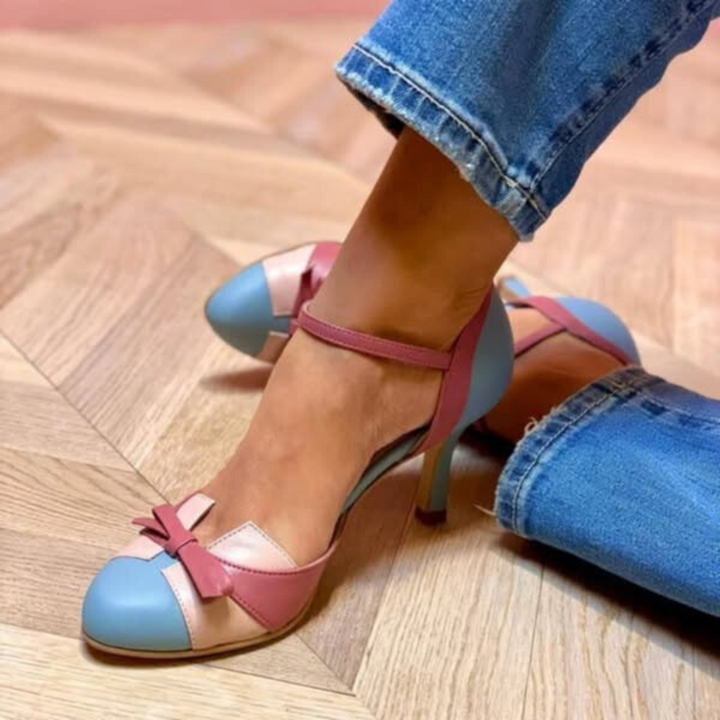 Color-Blocked High Heel Pumps