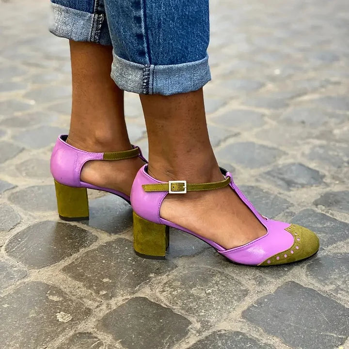 Closed-Toe Sandal with T-Bar Strap