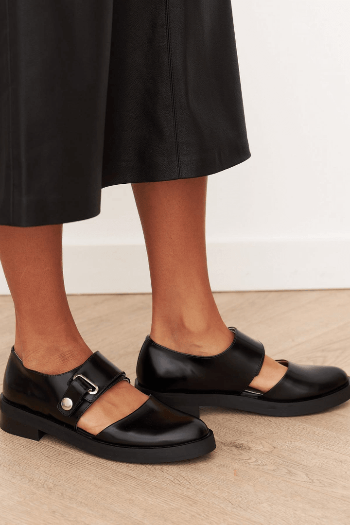 Black Buckle Loafers | Stylish Slip-On Shoes