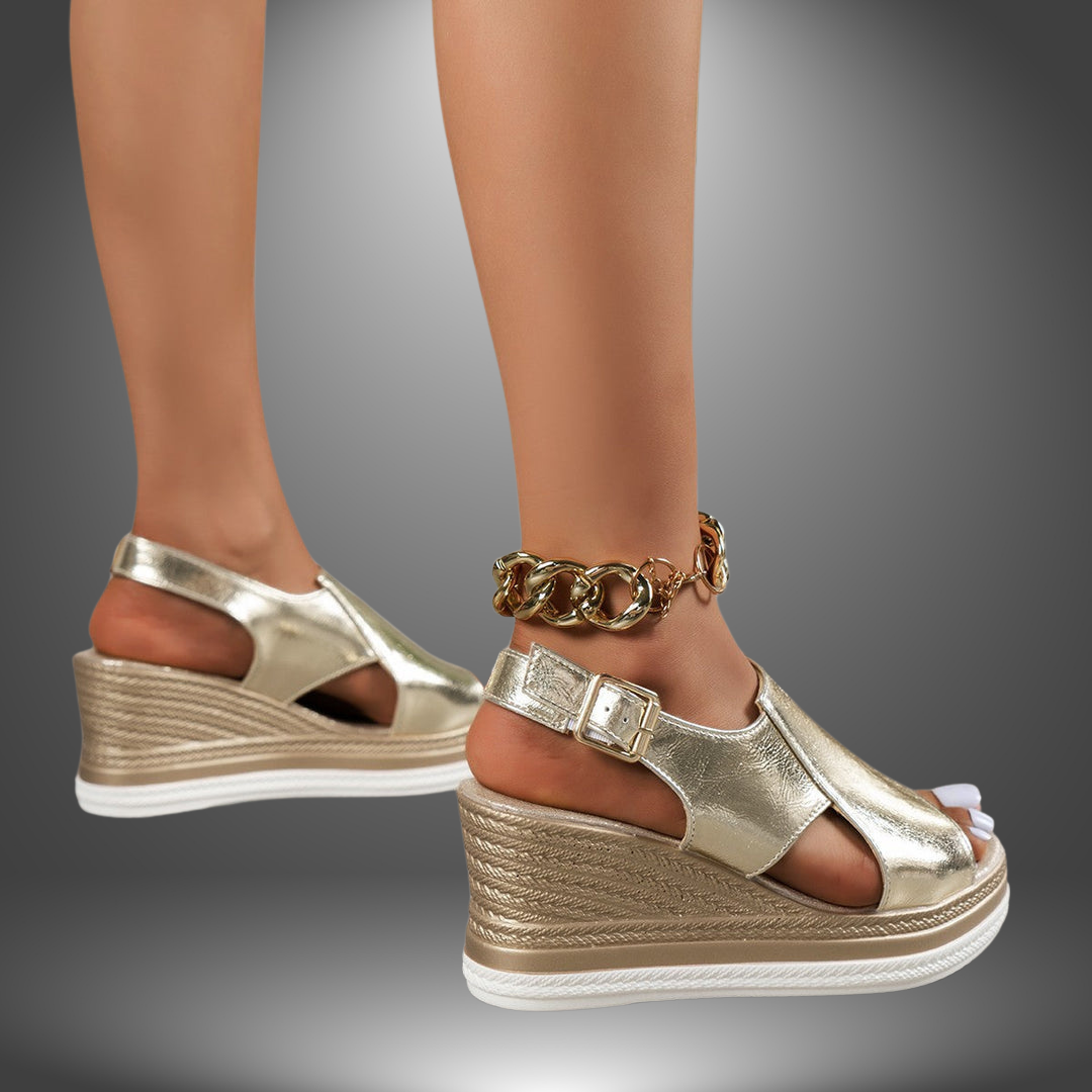 NORTHLINE STUDIO | WEDGE PLATFORM SANDALS" can be rewritten as:

"NORTHLINE STUDIO | ELEVATED WEDGE SANDALS
