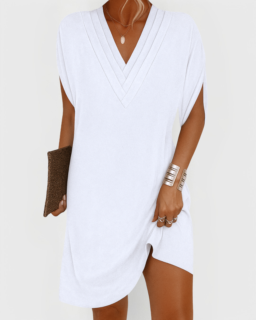 Orla Fiona | V-Neck Casual Mini Dress
