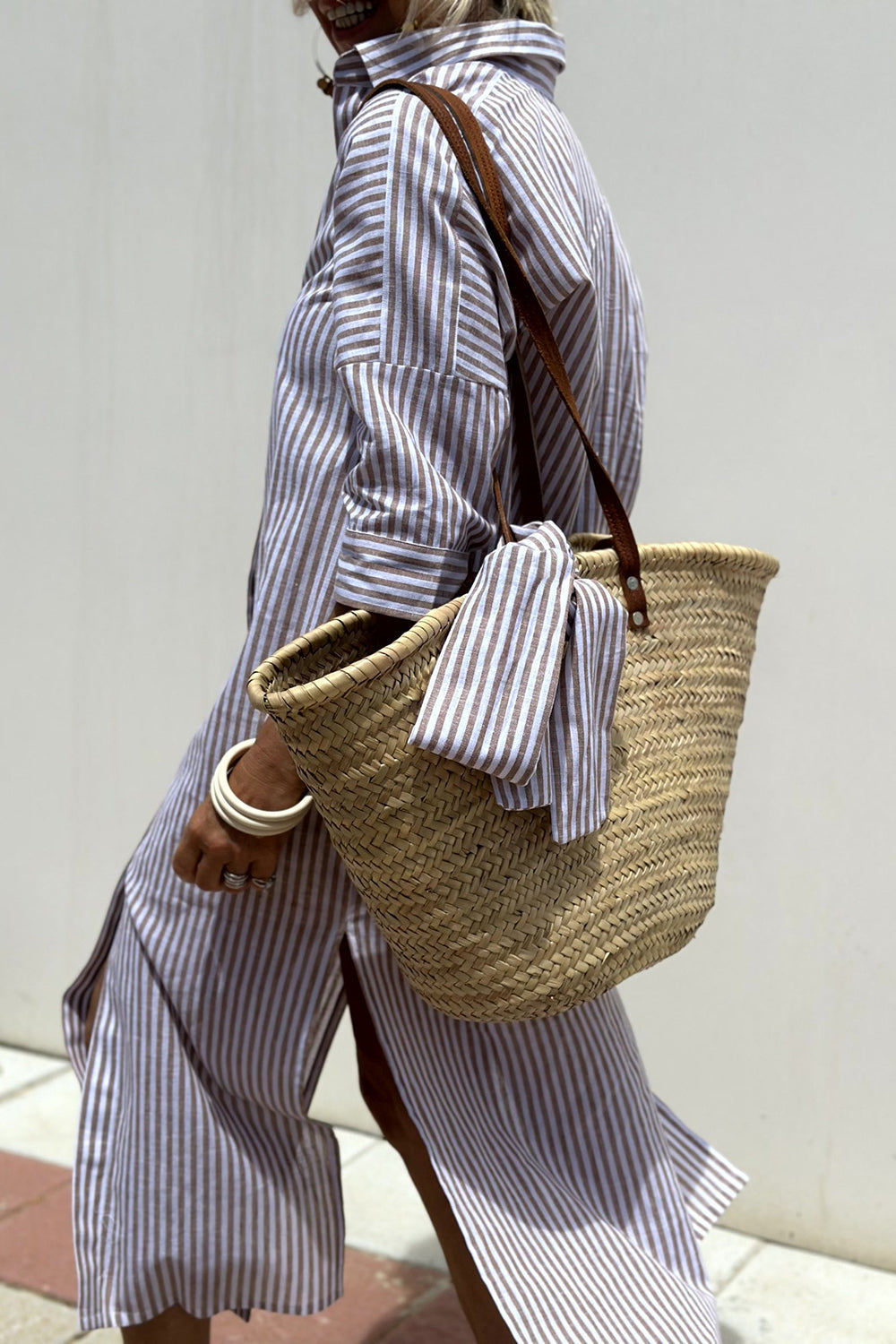 Orla Fiona | Timeless Striped Shirt Dress With Elegant Comfort