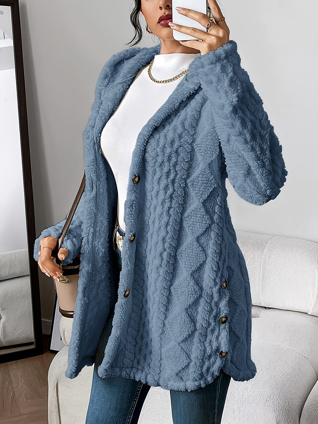 Orla Fiona | Plush Hooded Cardigan