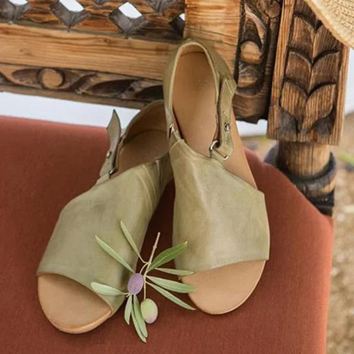 Simple Olive Sandals | Footwear