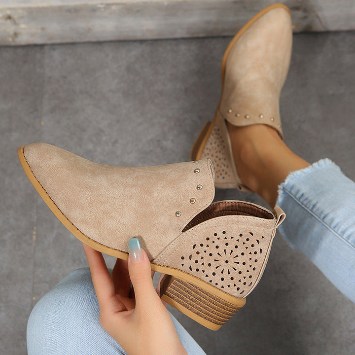 Belmonte Milano | Perforated Low-Cut Ankle Boot