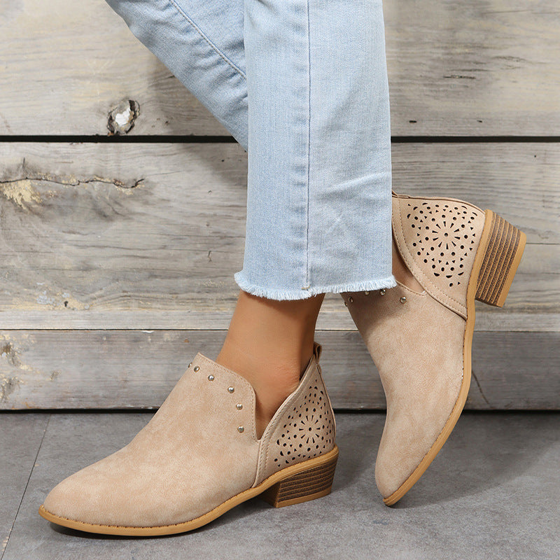 Belmonte Milano | Perforated Low-Cut Ankle Boot