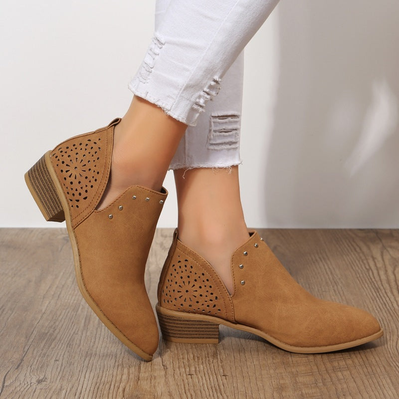 Belmonte Milano | Perforated Low-Cut Ankle Boot
