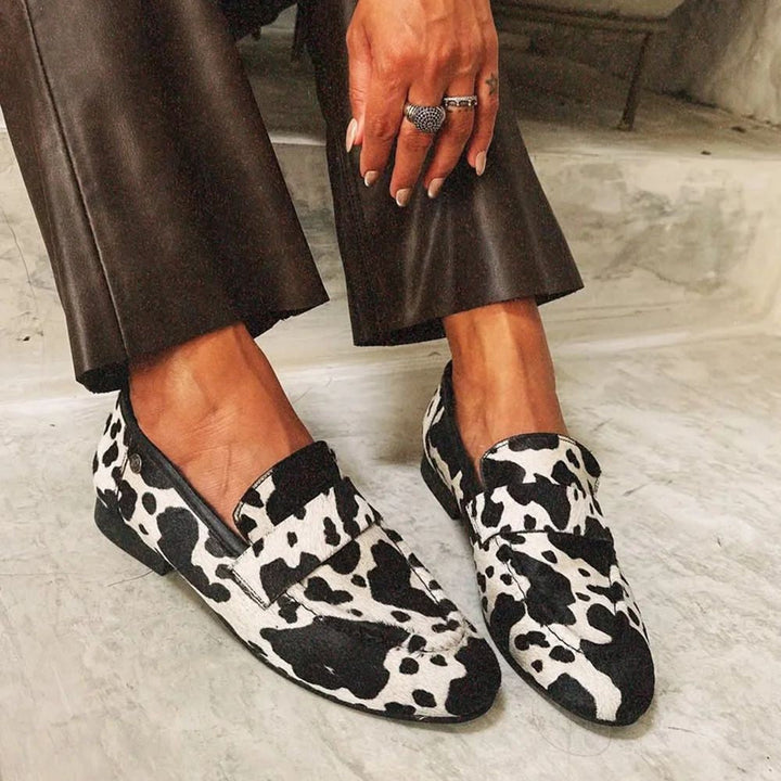 Chic Animal Print Loafers