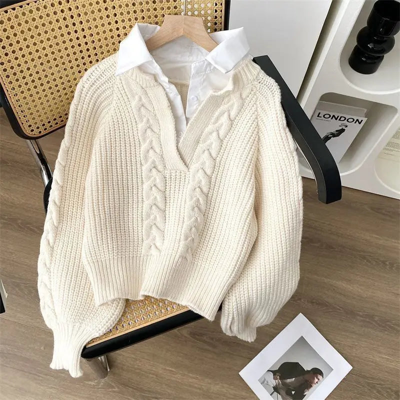 Clémence™ | Retro Duo Cocoon Sweater