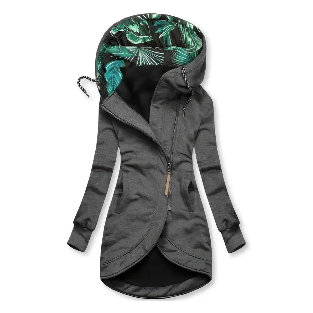 Carolin | Elegant Hooded Jacket with Subtle Print