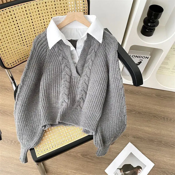 Clémence™ | Retro Duo Cocoon Sweater