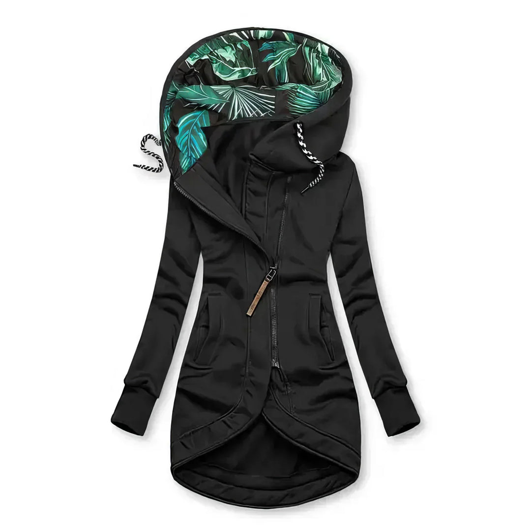 Carolin | Elegant Hooded Jacket with Subtle Print