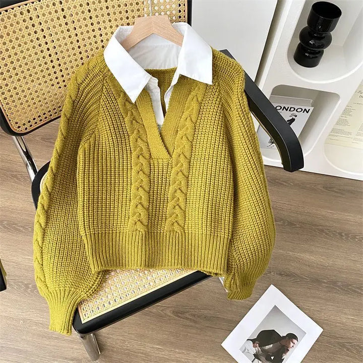 Clémence™ | Retro Duo Cocoon Sweater