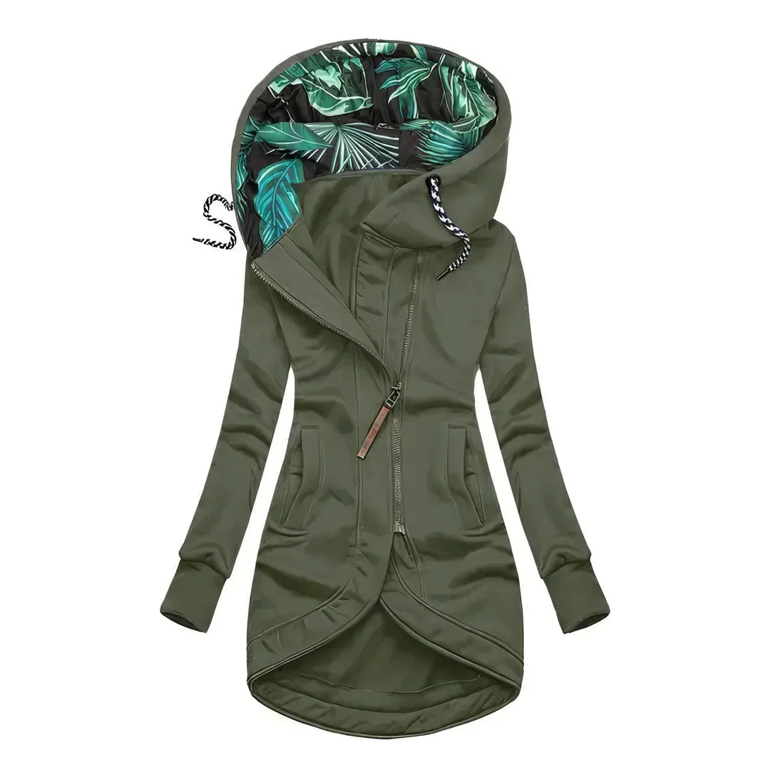 Carolin | Elegant Hooded Jacket with Subtle Print