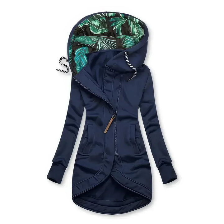 Carolin | Elegant Hooded Jacket with Subtle Print