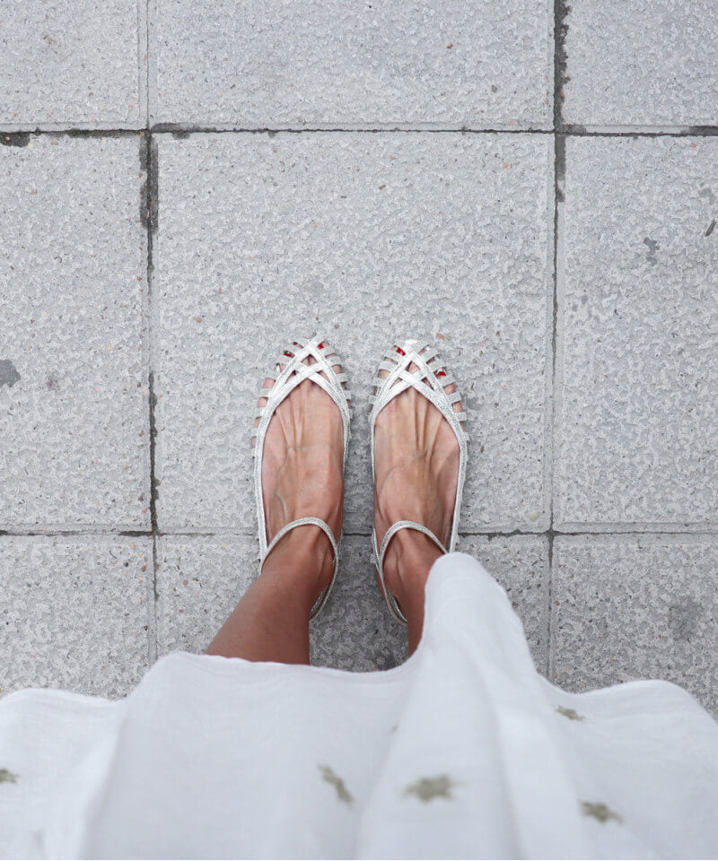 GIADA | Elegant woven ballerinas with ankle strap for a sophisticated style