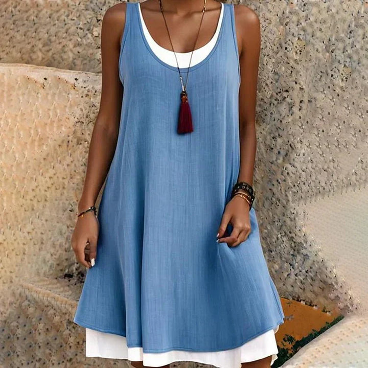 Orla Fiona | Sunlit Sleeveless Midi Dress.
