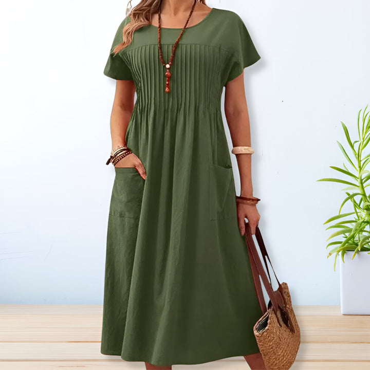 Orla Fiona | Flattering Pleated Midi Dress