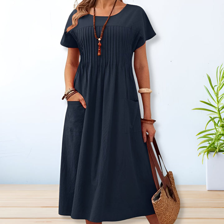 Orla Fiona | Flattering Pleated Midi Dress