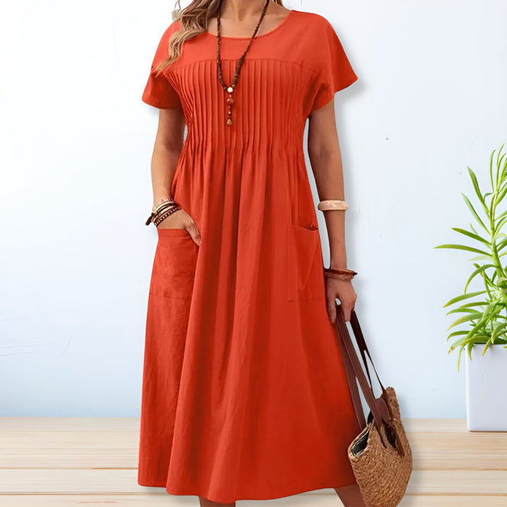Orla Fiona | Flattering Pleated Midi Dress