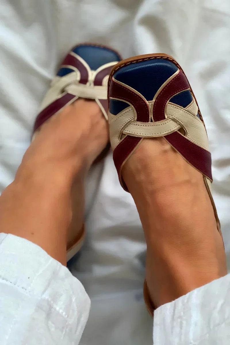 Tri-Color Slip-On Flats | Style Name