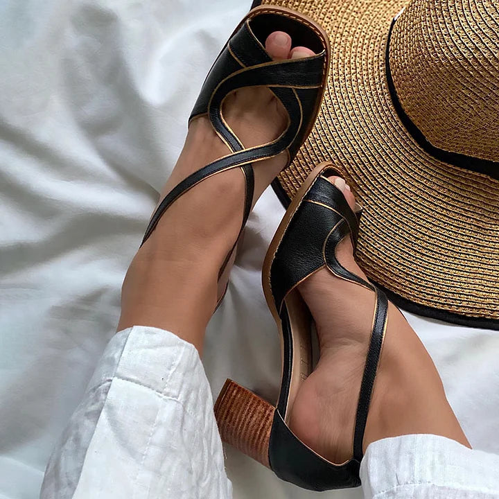 NORTHLINE STUDIO | Chic Cross-Strap Sandals