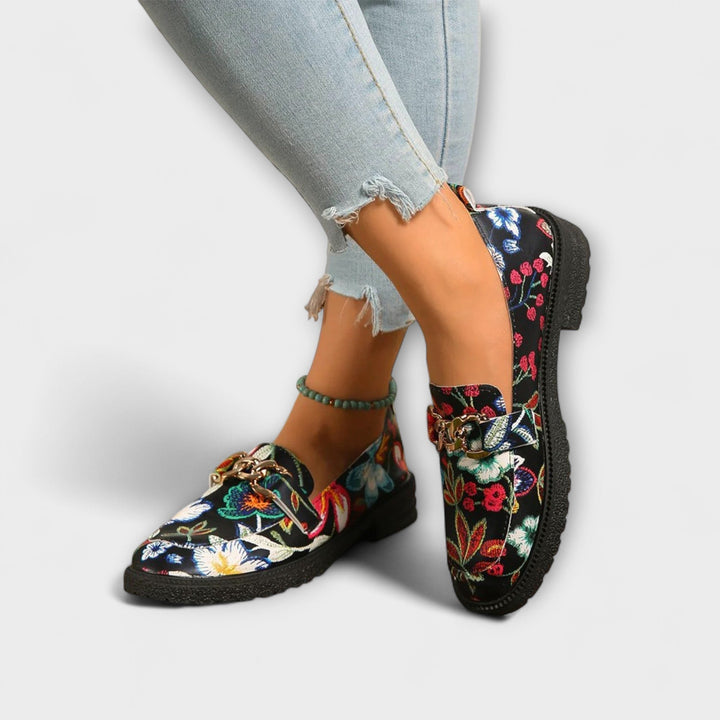 Orla – Colourful Moccasins with Floral Pattern