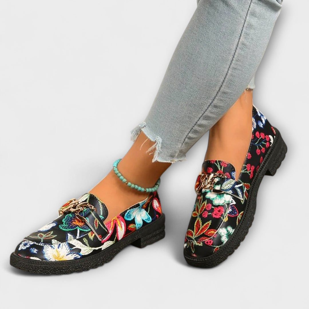 Orla – Colourful Moccasins with Floral Pattern