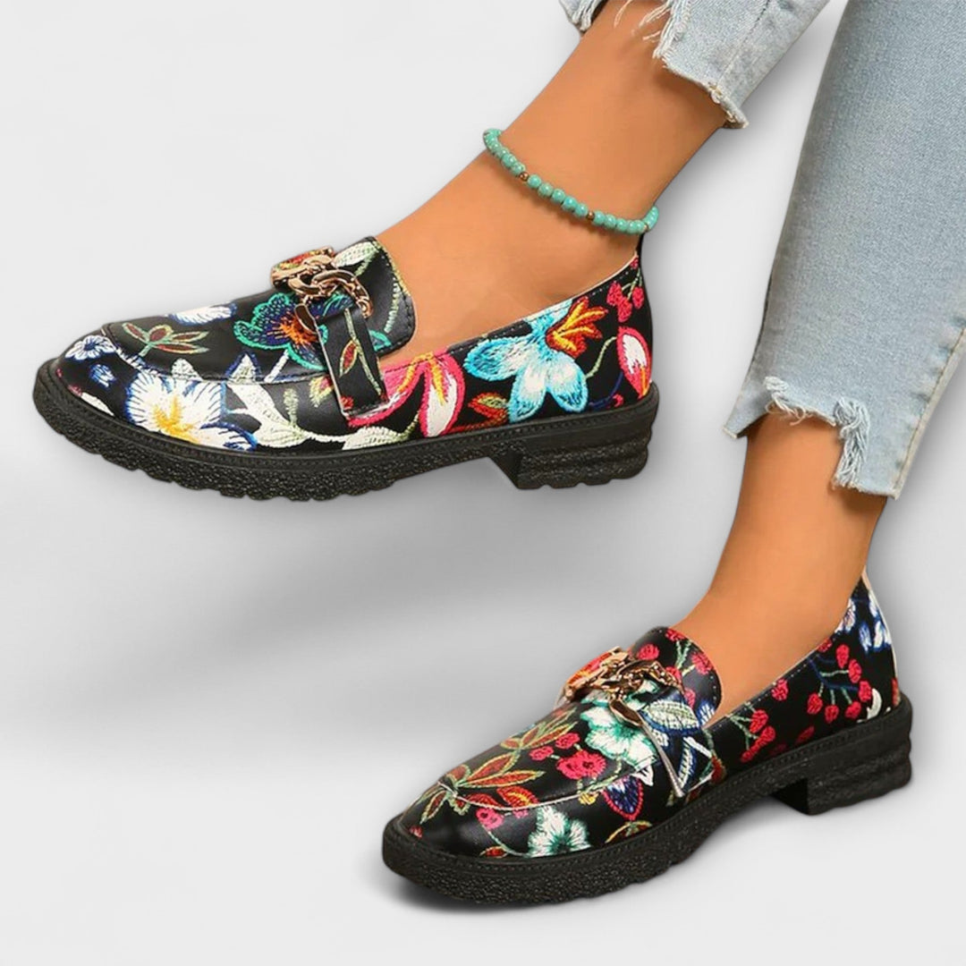 Orla – Colourful Moccasins with Floral Pattern