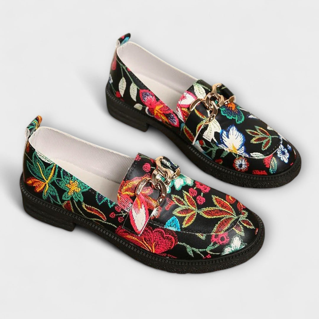 Orla – Colourful Moccasins with Floral Pattern