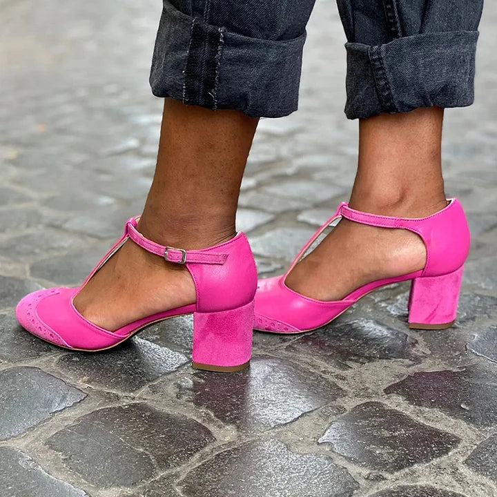 Closed-Toe Sandal with T-Bar Strap