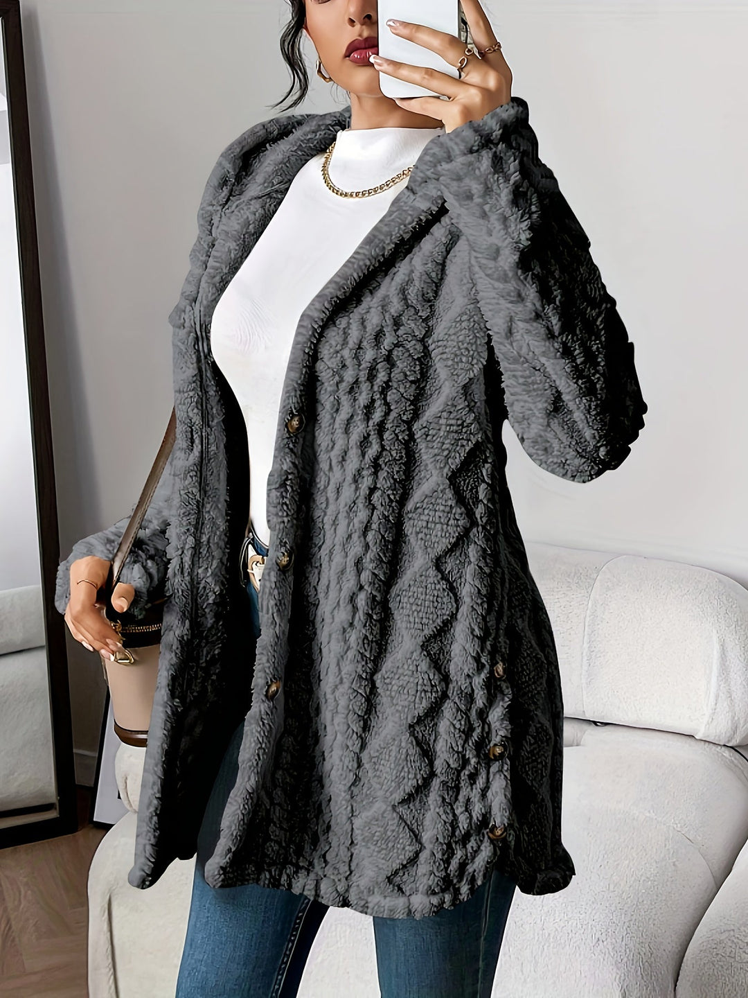 Orla Fiona | Plush Hooded Cardigan