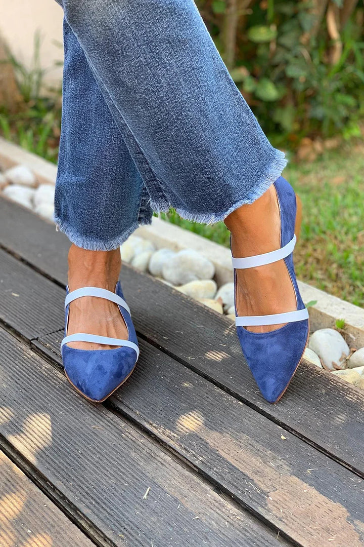 Purple Strap Ballet Flats