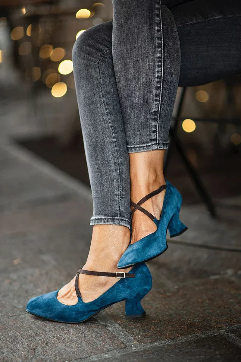 Chic Strap Mid-Heeled Shoes