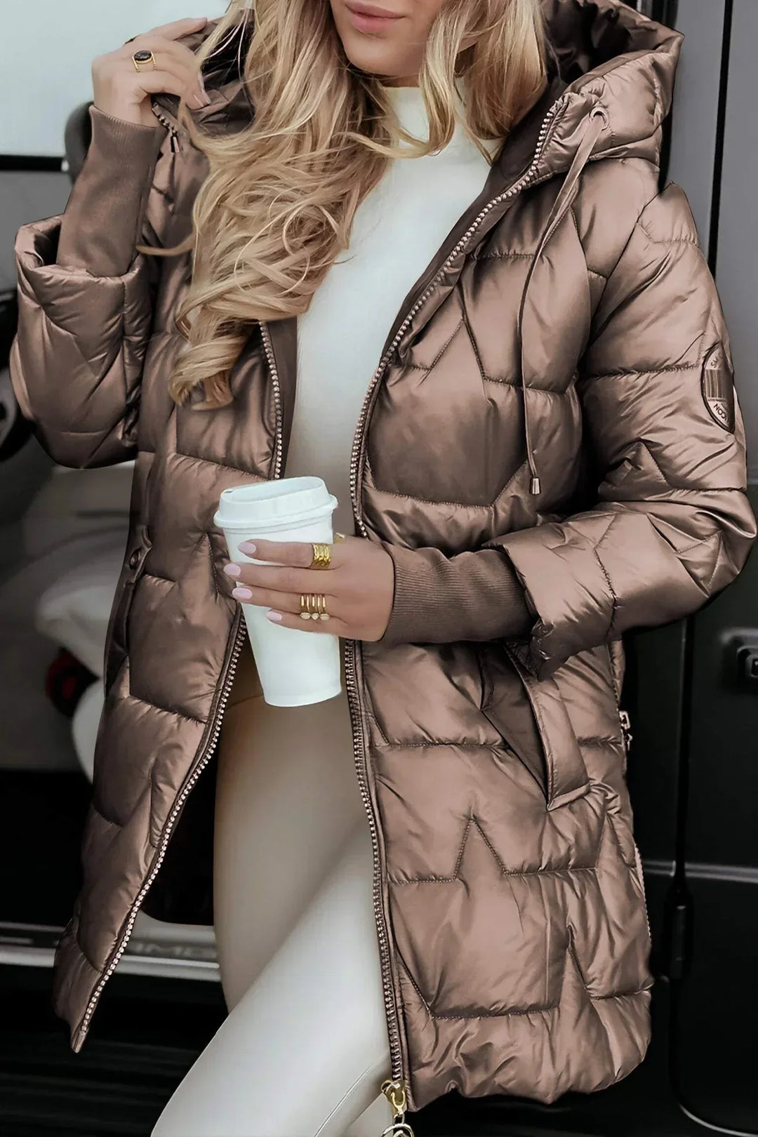Savrani™ | Elegant Winter Coat with Hood and Padding